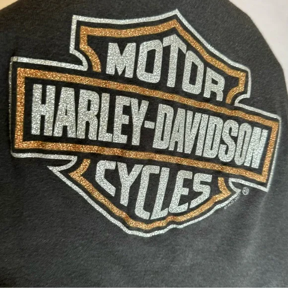 Harley Davidson Womens Tank Top Y2K Weiblers Davenport Iowa Glitter Logo Size M - Picture 15 of 16